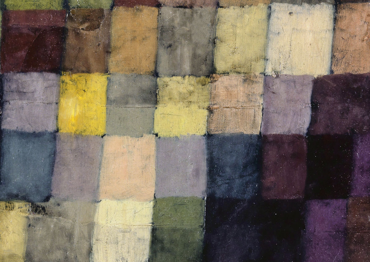 Detail 3: Luminous central squares in Ancient Harmony